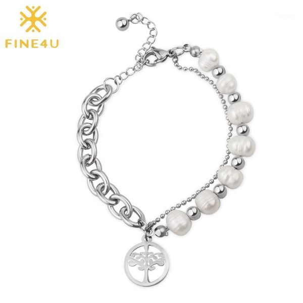fine4u b184 tree of life charm bracelet pearls beaded bracelets stainless steel figaro link chains jewelry1, Golden;silver
fine4u b184 tree of life charm bracelet pearls beaded bracelets stainless steel figaro link chains jewelry1, Golden;silver