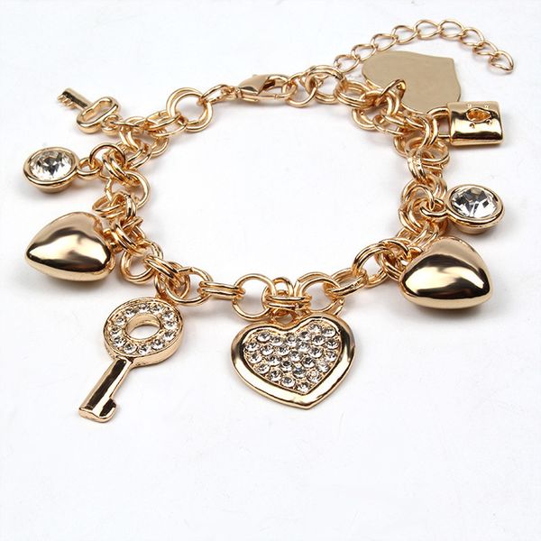 wholesale retro diy accessories keychain peach heart crystal diamond bracelet female, Black
wholesale retro diy accessories keychain peach heart crystal diamond bracelet female, Black