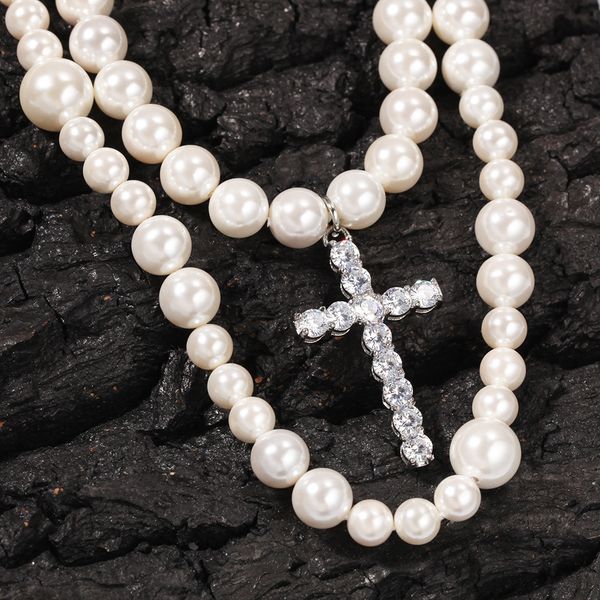 europe new hip hop exaggeration cross 8-10mm pearl necklace pendant fashion ice out men and women jewelry gift q0531, Silver
europe new hip hop exaggeration cross 8-10mm pearl necklace pendant fashion ice out men and women jewelry gift q0531, Silver