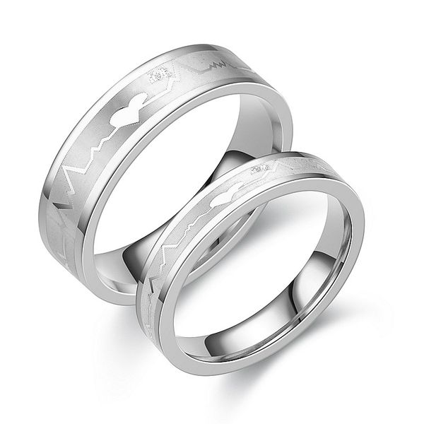 romantic couple heart shaped ecg ring 4/6mm silver color stainless steel wedding love rings for women men fashion jewelry, Slivery;golden
romantic couple heart shaped ecg ring 4/6mm silver color stainless steel wedding love rings for women men fashion jewelry, Slivery;golden