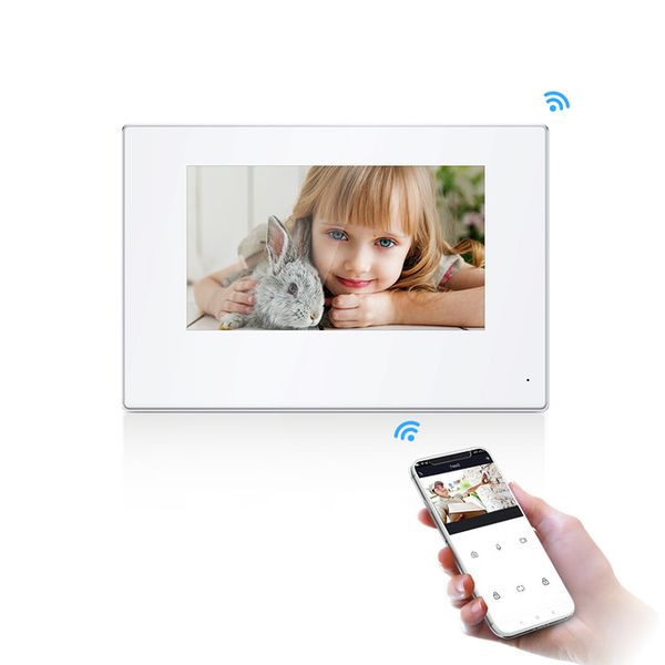 smart 7 inch ip wifi video intercom for home motion detection monitor doorbell 720p/ahd 32g door phone white/black
smart 7 inch ip wifi video intercom for home motion detection monitor doorbell 720p/ahd 32g door phone white/black