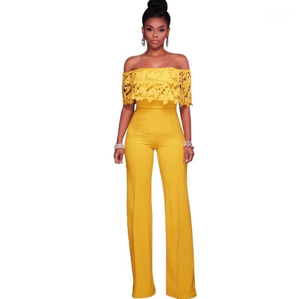 new women lace jumpsuit off the shoulder bodysuist slash neck jumpsuits fashion ladies wide leg trousers playsuit overalls1, Black;white
new women lace jumpsuit off the shoulder bodysuist slash neck jumpsuits fashion ladies wide leg trousers playsuit overalls1, Black;white
