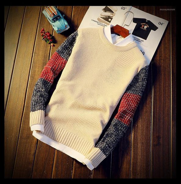 men's sweaters outono inverno camisola pullovers jumper masculino o-pescoço cor mista moda juventude adolescentes tendência nova manga, White;black
men's sweaters outono inverno camisola pullovers jumper masculino o-pescoço cor mista moda juventude adolescentes tendência nova manga, White;black