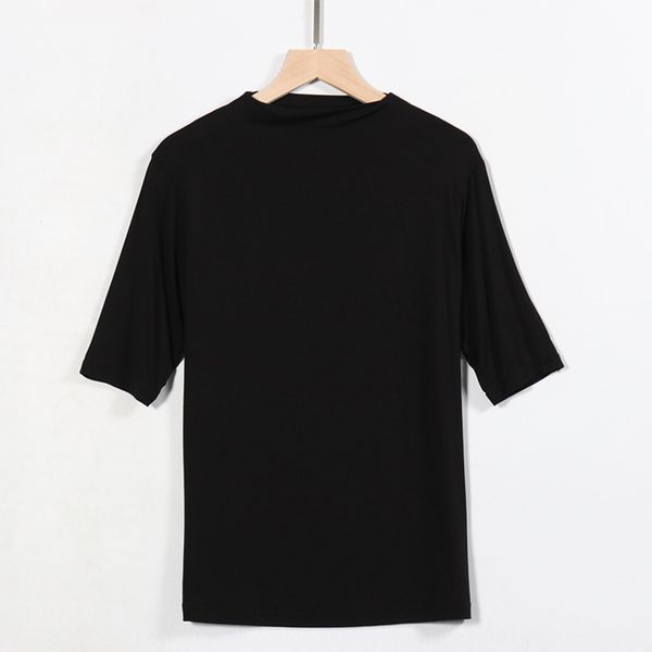 summer new half high collar 5-point t- shirt sleeve bottoming shirt 10117 women's modal korean versatile loose thin t-shirt buucr, White
summer new half high collar 5-point t- shirt sleeve bottoming shirt 10117 women's modal korean versatile loose thin t-shirt buucr, White