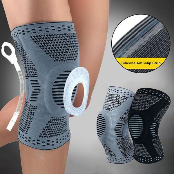 1pc sports kneepad men pressurized elastic knee pads support fitness gear for basketball volleyball brace protector silicone pad, Black;gray
1pc sports kneepad men pressurized elastic knee pads support fitness gear for basketball volleyball brace protector silicone pad, Black;gray