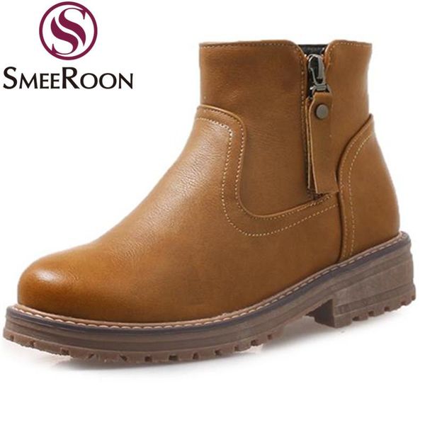 smeeroon 2020 platform ankle boots zipper campus leisure winter boots fashion round toe thick med heels woman shoes, Black
smeeroon 2020 platform ankle boots zipper campus leisure winter boots fashion round toe thick med heels woman shoes, Black
