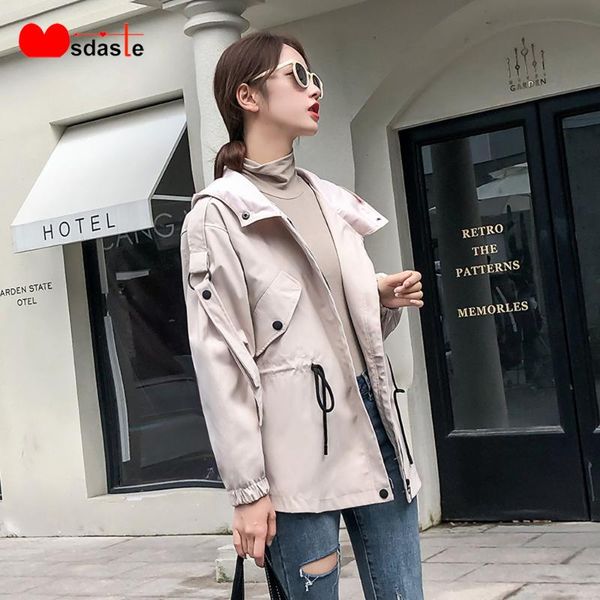 women's jackets 2021 autumn women and coats casual winter wear lace up jacket with hat outerwear lady windbreaker woman female coat, Black;brown
women's jackets 2021 autumn women and coats casual winter wear lace up jacket with hat outerwear lady windbreaker woman female coat, Black;brown