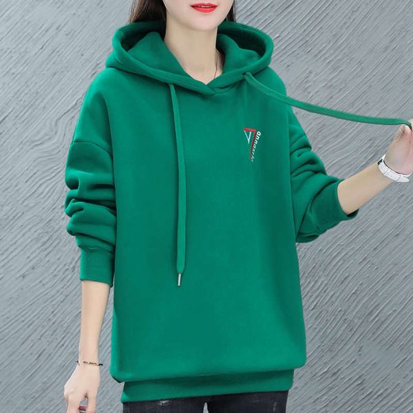 cashmere sweater women's loose korean version 2020 new autumn / winter thickened hoodie foreign style medium length coat, Black
cashmere sweater women's loose korean version 2020 new autumn / winter thickened hoodie foreign style medium length coat, Black
