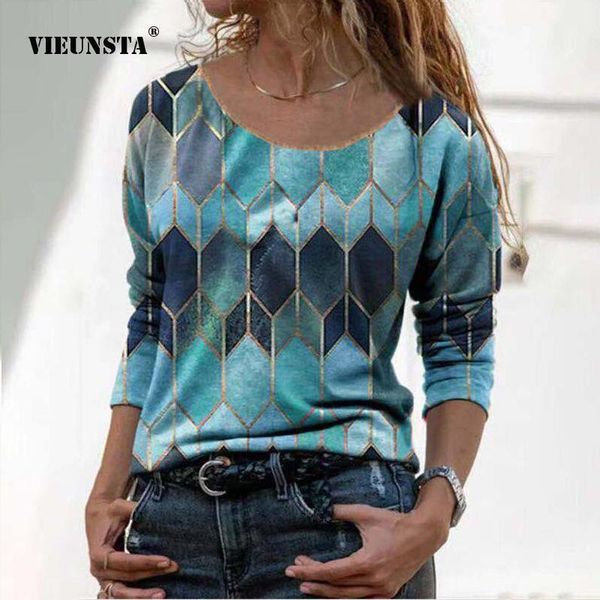women casual geometric print blouse shirt vintage o neck plus size loose pullover fashion long sleeve blusa streetwear 3xl1, White
women casual geometric print blouse shirt vintage o neck plus size loose pullover fashion long sleeve blusa streetwear 3xl1, White