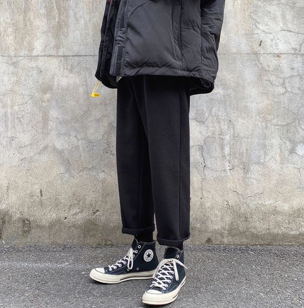 2021 new autumn winter casual man solid color fashion trousers woman oversize harajuku straight classic pants z5a8, Black
2021 new autumn winter casual man solid color fashion trousers woman oversize harajuku straight classic pants z5a8, Black