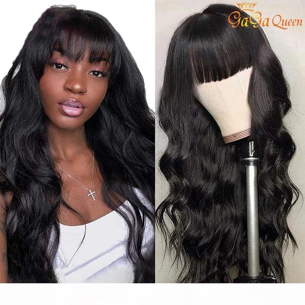 body wave full machine made wig with bangs no lace wig with bang natural black brazilian human hair wigs with bangs, Black;brown
body wave full machine made wig with bangs no lace wig with bang natural black brazilian human hair wigs with bangs, Black;brown