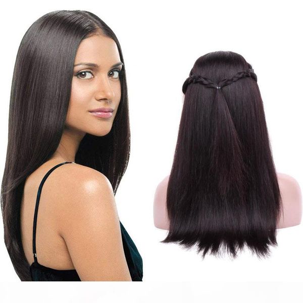 360 lace frontal wig 150% density full lace human hair wigs for black women malaysian straight lace front wig with baby hair, Black;brown
360 lace frontal wig 150% density full lace human hair wigs for black women malaysian straight lace front wig with baby hair, Black;brown