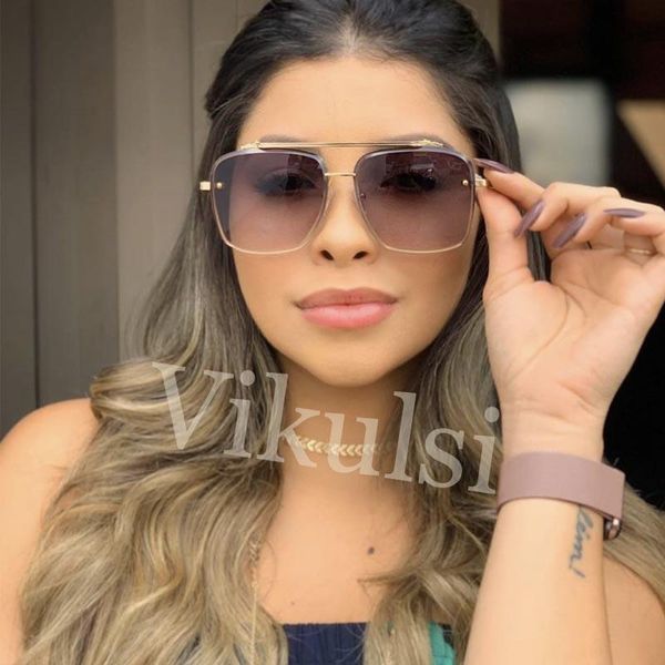 sunglasses 2021 trendys oversize women luxury fashion gradient rimless shaded big metal frame square sun glasses for mens uv400, White;black
sunglasses 2021 trendys oversize women luxury fashion gradient rimless shaded big metal frame square sun glasses for mens uv400, White;black