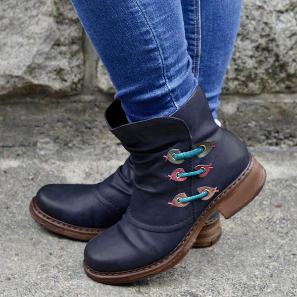 women boots vintage low heels zip ankle shoes female autumn footwear 2020 casual slip on pu leather ladies woman shoes comfort, Black
women boots vintage low heels zip ankle shoes female autumn footwear 2020 casual slip on pu leather ladies woman shoes comfort, Black