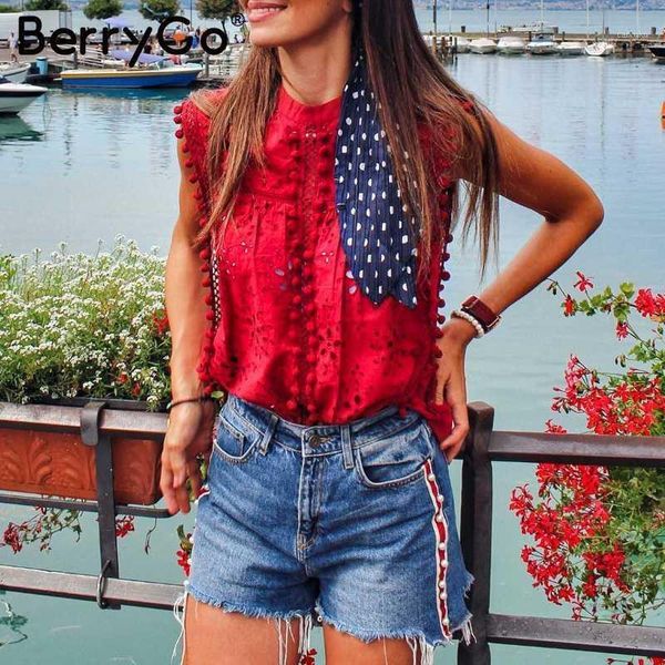 berrygo elegant casual cotton women blouse shirt sleeveless summer tank shirts female embroidery tasssel red ladies blouses1, White
berrygo elegant casual cotton women blouse shirt sleeveless summer tank shirts female embroidery tasssel red ladies blouses1, White
