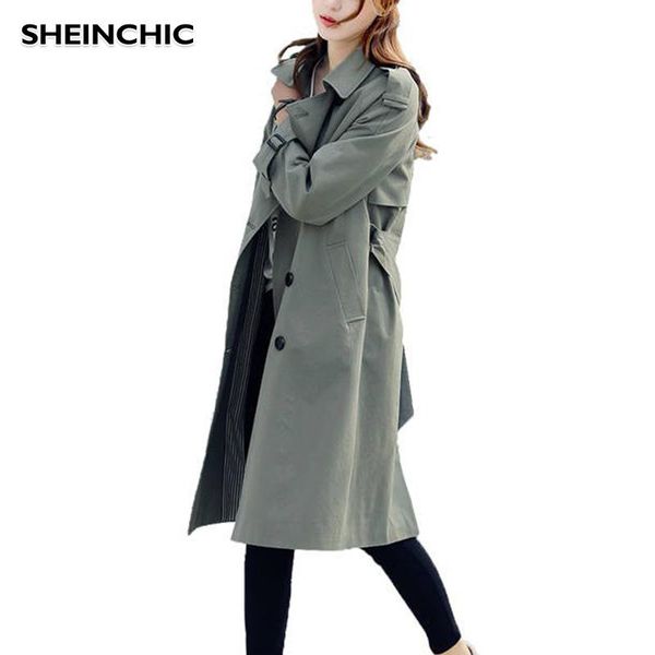 women's trench coats autumn 2021 turn-down collar coat blue/army green long sleeve casual female fashion ladies outwear, Tan;black
women's trench coats autumn 2021 turn-down collar coat blue/army green long sleeve casual female fashion ladies outwear, Tan;black