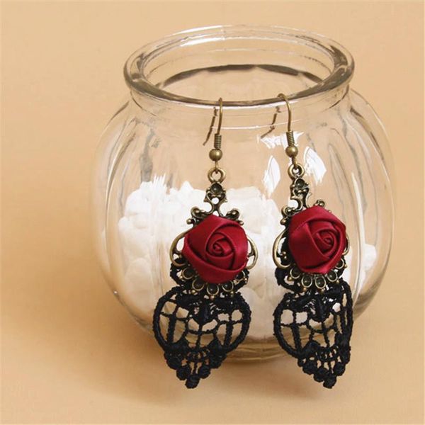 gothic dangle earrings medieval retro vampire silk red rose lace elegant party costume ball drop earrings women jewelry, Silver
gothic dangle earrings medieval retro vampire silk red rose lace elegant party costume ball drop earrings women jewelry, Silver