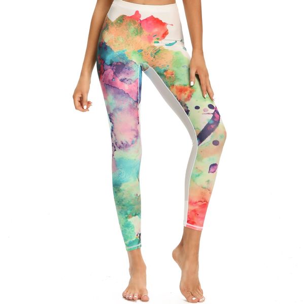 new digital printing seamless yoga pants with naked feeling, Black 
new digital printing seamless yoga pants with naked feeling, Black