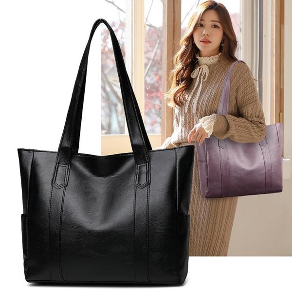 fashion solid color handle bag autumn pu leather shoulder satchel portable street daily handbag large capacity shopping
fashion solid color handle bag autumn pu leather shoulder satchel portable street daily handbag large capacity shopping