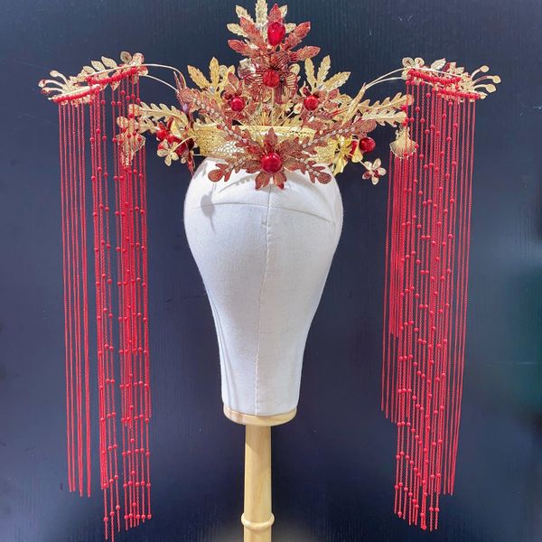 bride: cernmei/ golden wedding of red beautiful show he shows thin and chinese style phoenix crown headdress, Silver
bride: cernmei/ golden wedding of red beautiful show he shows thin and chinese style phoenix crown headdress, Silver
