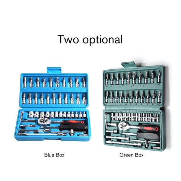 46pcs/set carbon steel ratchet wrench socket spanner screwdriver combination tool set household car repair tool
46pcs/set carbon steel ratchet wrench socket spanner screwdriver combination tool set household car repair tool