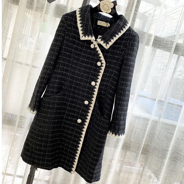 women's black tweed plaid coat 2020 spring autumn women brand new square collar tweed coat b921
women's black tweed plaid coat 2020 spring autumn women brand new square collar tweed coat b921