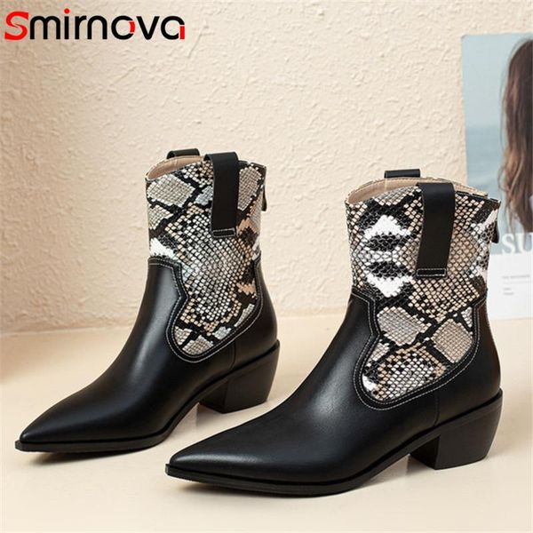 smirnova 2020 new arrive cowboy western boots ladies thick heel casual shoes pointed toe mixed colors autumn ankle boots women, Black
smirnova 2020 new arrive cowboy western boots ladies thick heel casual shoes pointed toe mixed colors autumn ankle boots women, Black