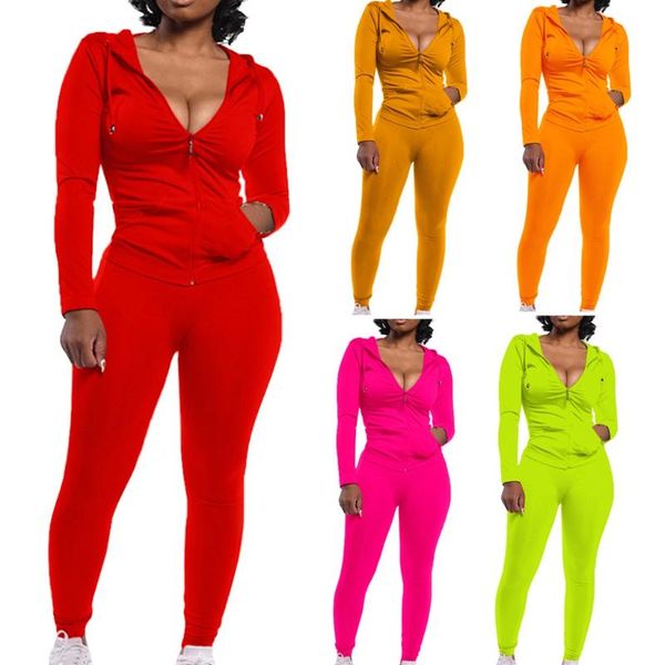 fashion women autumn ladies split 2 piece sports set casual solid color long sleeve hooded zipper coat sweatpants suit#g4, White;black
fashion women autumn ladies split 2 piece sports set casual solid color long sleeve hooded zipper coat sweatpants suit#g4, White;black