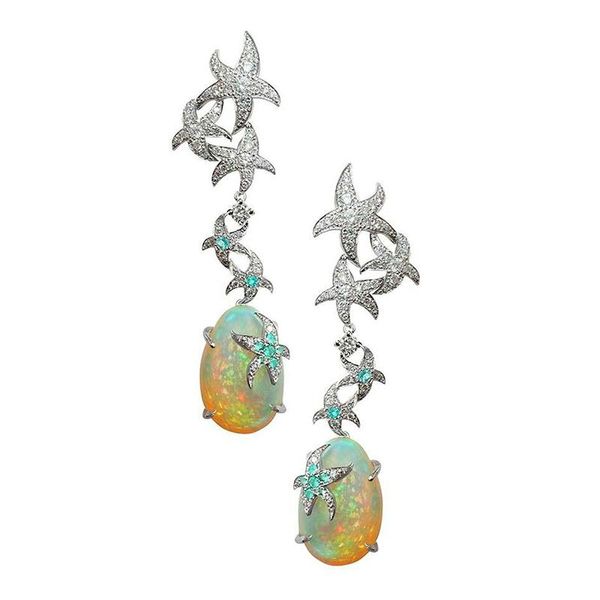 dangle & chandelier long fire opal earrings for women color crystal starfish drop ladies accessories wedding jewelry brincos l5c264, Silver
dangle & chandelier long fire opal earrings for women color crystal starfish drop ladies accessories wedding jewelry brincos l5c264, Silver