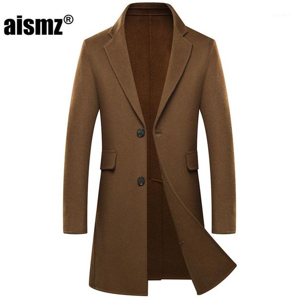 men's wool & blends aismz winter 70% double sided cashmere overcoat jacket coat men business casual single breasted long coats casaco m, Black
men's wool & blends aismz winter 70% double sided cashmere overcoat jacket coat men business casual single breasted long coats casaco m, Black