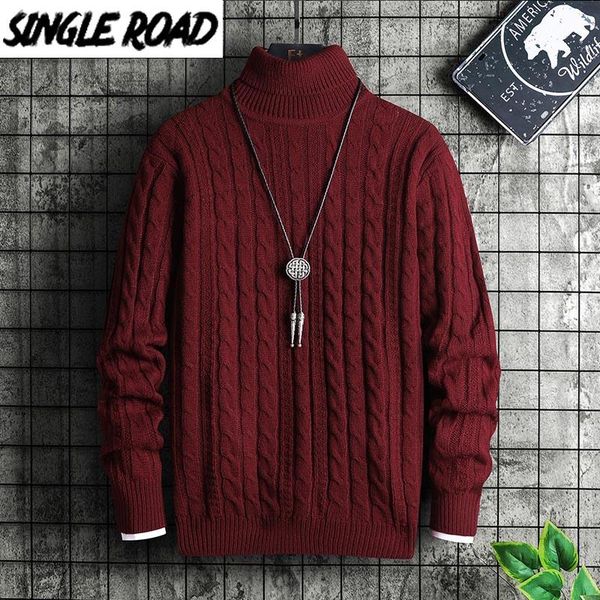 singleroad mens turtleneck sweater men 2021 winter solid plain jumper high neck harajuku sweaters korean casual red sweater men, White;black
singleroad mens turtleneck sweater men 2021 winter solid plain jumper high neck harajuku sweaters korean casual red sweater men, White;black