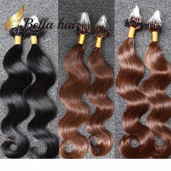 3set lot micro ring loop brazilian body wave human hair color#1#2#4 grade 8a 100g set bella hair, Black
3set lot micro ring loop brazilian body wave human hair color#1#2#4 grade 8a 100g set bella hair, Black