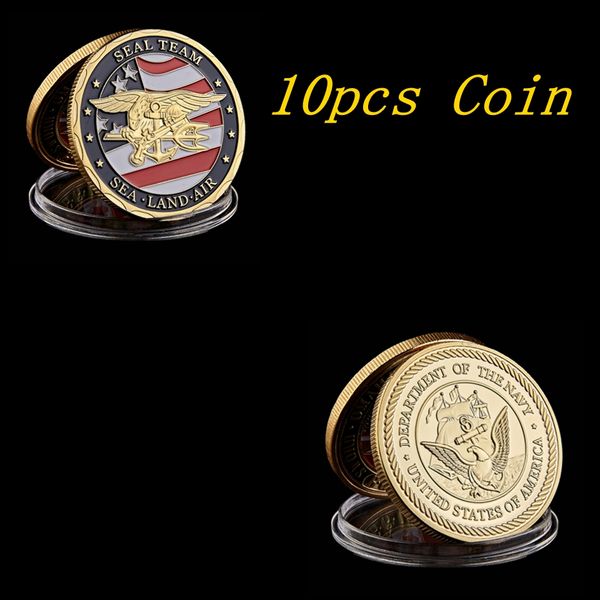 10pcs gold plated souvenir coin craft usa sea land air of seal team challenge coins department the navy military badge
10pcs gold plated souvenir coin craft usa sea land air of seal team challenge coins department the navy military badge