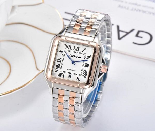 new style fashion woman watch men automatic movement square watch stainless steel lady women men wristwatches, Slivery;brown
new style fashion woman watch men automatic movement square watch stainless steel lady women men wristwatches, Slivery;brown