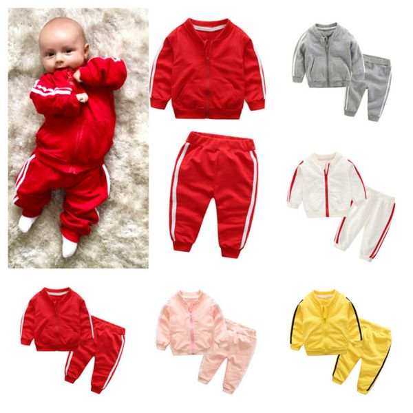 5 colors kids tracksuit autumn long sleeve zipper coat jacket pants children multi-color loose casual sports suit sportswear g20105, White 
5 colors kids tracksuit autumn long sleeve zipper coat jacket pants children multi-color loose casual sports suit sportswear g20105, White