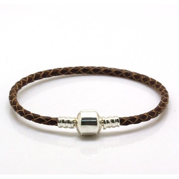 20cm authentic 925 sterling silver clasp bead original stamp woven leather bracelet fits pandora charms bracelet diy sqcpkl queen66, Golden;silver
20cm authentic 925 sterling silver clasp bead original stamp woven leather bracelet fits pandora charms bracelet diy sqcpkl queen66, Golden;silver