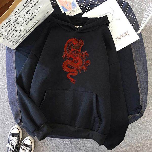 ladies hoodie dragon graphic pullover simple wild casual plus velvet thicken korean warm kawaii loose streetwear, Black
ladies hoodie dragon graphic pullover simple wild casual plus velvet thicken korean warm kawaii loose streetwear, Black