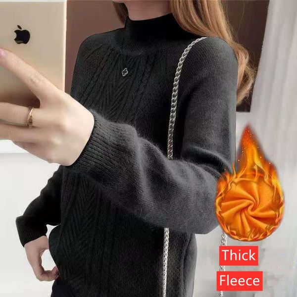women's sweaters winter knit for women 2021 thick fleece warm sweater thread long sleeve pullovers oversize clothes ladies fashion, White;black
women's sweaters winter knit for women 2021 thick fleece warm sweater thread long sleeve pullovers oversize clothes ladies fashion, White;black