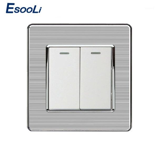 smart home control esooli waterproof 2 gang 1 way luxury light switch on / off wall interruptor stainless steel panel ac 110~250v1
smart home control esooli waterproof 2 gang 1 way luxury light switch on / off wall interruptor stainless steel panel ac 110~250v1