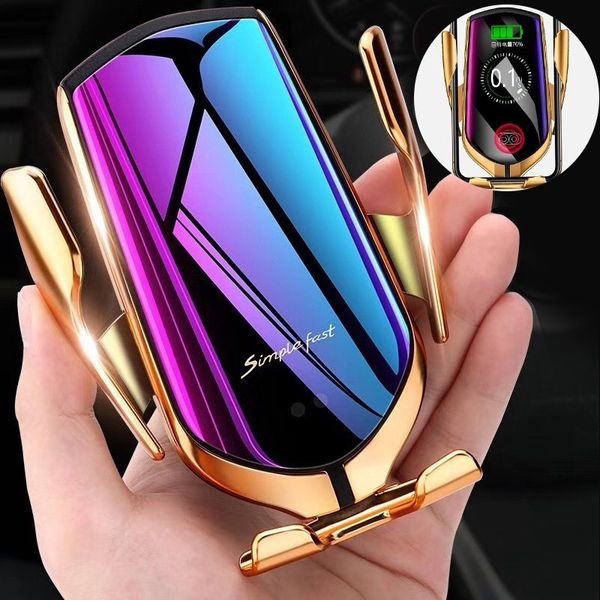 10w fast charge car holder stand wireless charger infrared sensor automatic clamping for iphone 11 promax samsung 20 phone mount
10w fast charge car holder stand wireless charger infrared sensor automatic clamping for iphone 11 promax samsung 20 phone mount