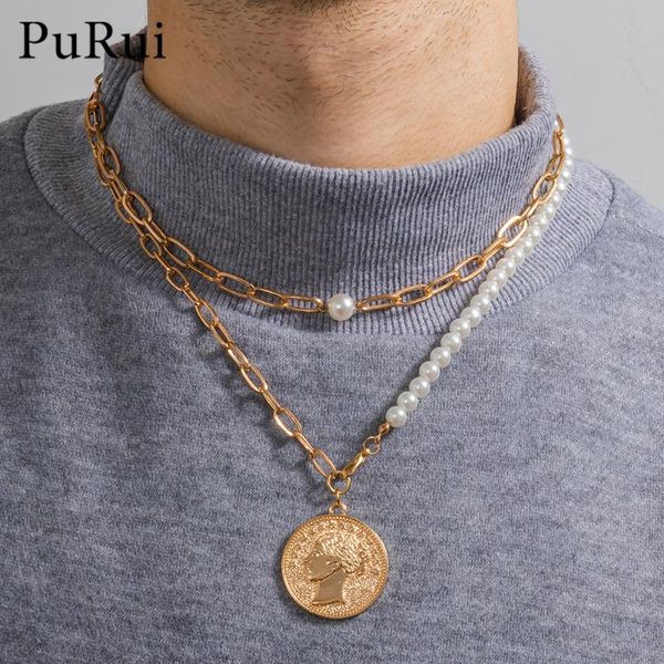 chokers trendy asymmetric portrait coin pendant necklace women men boho multilayer pearl necklaces geometric choker bijoux goth jewelry, Golden;silver
chokers trendy asymmetric portrait coin pendant necklace women men boho multilayer pearl necklaces geometric choker bijoux goth jewelry, Golden;silver
