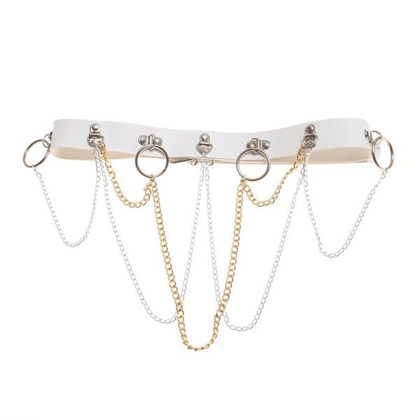 women harajuku punk waist belt fashion metal tassel chain waistband adjustable wetlook faux leather belts pole dance girdle, Black;brown
women harajuku punk waist belt fashion metal tassel chain waistband adjustable wetlook faux leather belts pole dance girdle, Black;brown