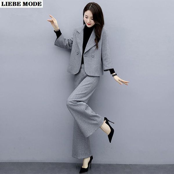 woman casual work blazer suits woman three quality sleeve notched short jacket coat & wide leg pant female two piece set outfit, White
woman casual work blazer suits woman three quality sleeve notched short jacket coat & wide leg pant female two piece set outfit, White