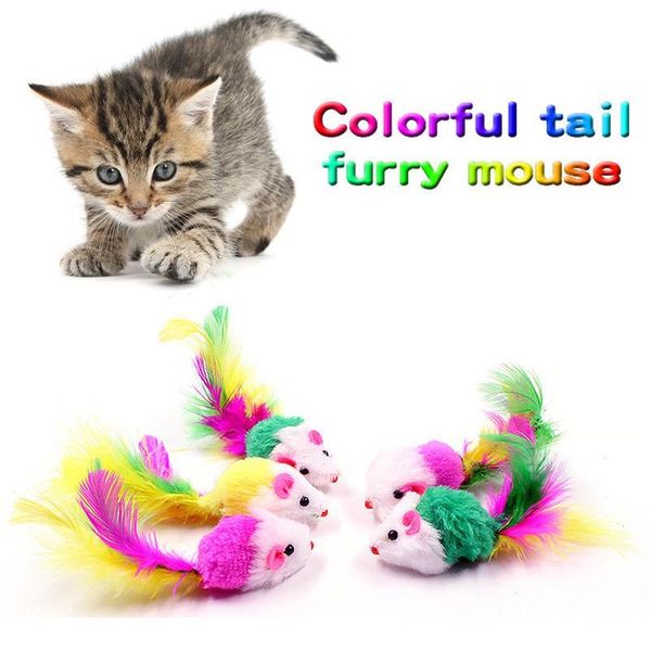 1pc color feather mouse cat toys random color mini mice catchable pet playing toys so jlluvt 
1pc color feather mouse cat toys random color mini mice catchable pet playing toys so jlluvt