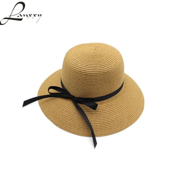 wide brim hats lanxxy women straw summer beach panama sun hat chapeu feminino bow foldable caps for, Blue;gray
wide brim hats lanxxy women straw summer beach panama sun hat chapeu feminino bow foldable caps for, Blue;gray