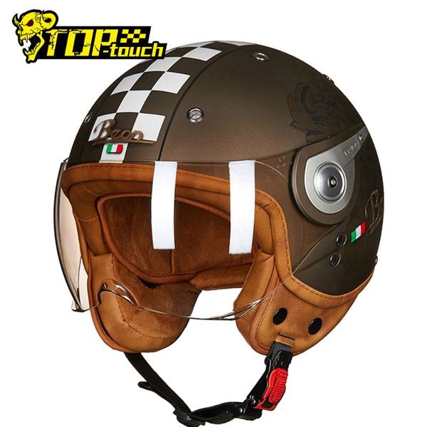 beon motorcycle helmet men motocross casco moto 3/4 open face cascos para moto vintage scooter motorbike helmet 4 season 
beon motorcycle helmet men motocross casco moto 3/4 open face cascos para moto vintage scooter motorbike helmet 4 season