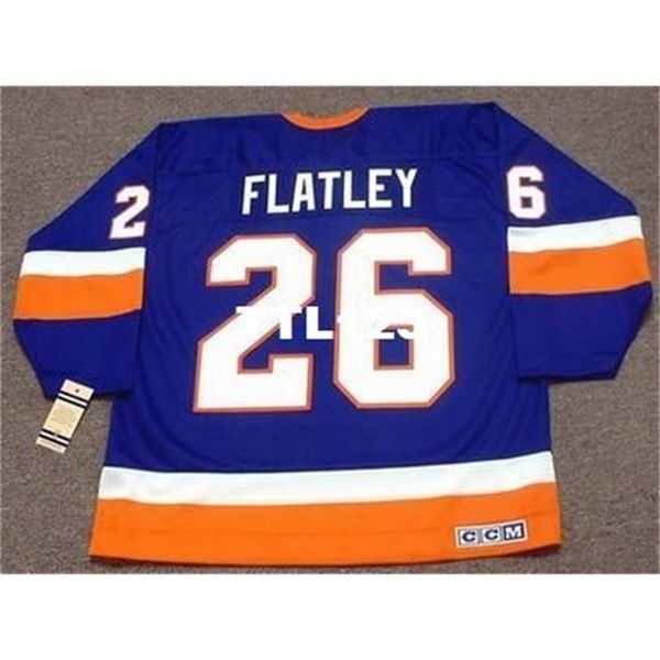 421 #26 pat flatley new york islanders 1993 ccm vintage hockey jersey or custom any name or number retro jersey, Black
421 #26 pat flatley new york islanders 1993 ccm vintage hockey jersey or custom any name or number retro jersey, Black