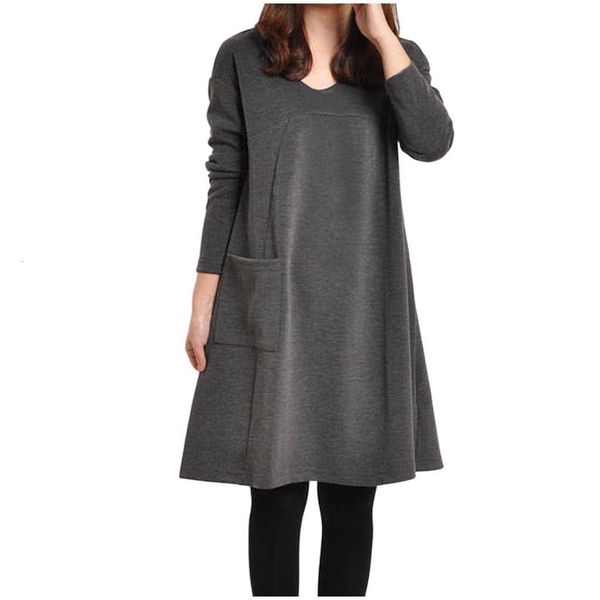 new fashionable women dresses with pocket solid 3 colors long sleeve v-neck loose casual autumn winter dresses plus size 19oct24, Black;gray
new fashionable women dresses with pocket solid 3 colors long sleeve v-neck loose casual autumn winter dresses plus size 19oct24, Black;gray
