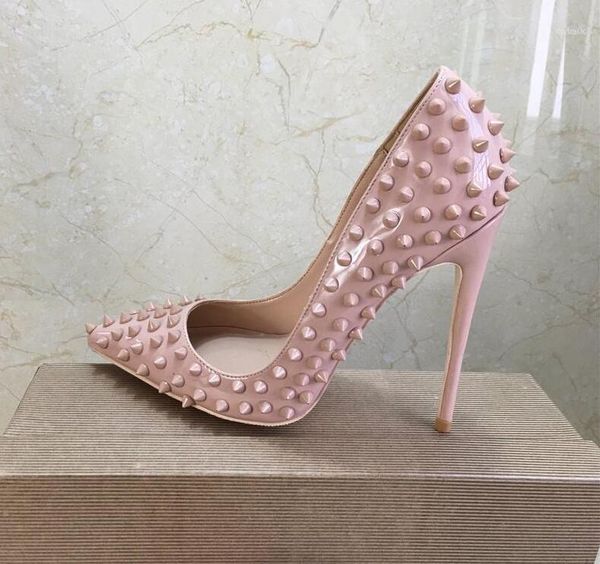 dress shoes 2021 fashion women nude patent leather spikes poined toe stiletto high heel shoe pump high-heeled shoes1, Black
dress shoes 2021 fashion women nude patent leather spikes poined toe stiletto high heel shoe pump high-heeled shoes1, Black