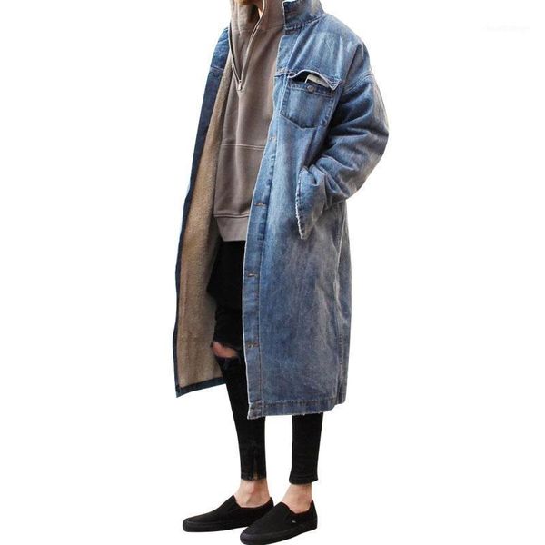 mid-length denim windbreaker trendy men plus velvet warm winter lamb oversize zippered cuffs single breasted cotton coat1, Black
mid-length denim windbreaker trendy men plus velvet warm winter lamb oversize zippered cuffs single breasted cotton coat1, Black